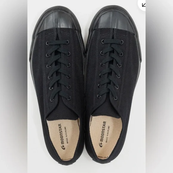 MOONSTAR GYM CLASSICS US Men’s 9 Vulcanized Unisex Sneakers Japan 27 Black NEW - Picture 4 of 15